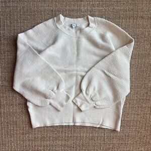 🤍 Madewell Ribbed Crewneck Sweater | XL | Cream